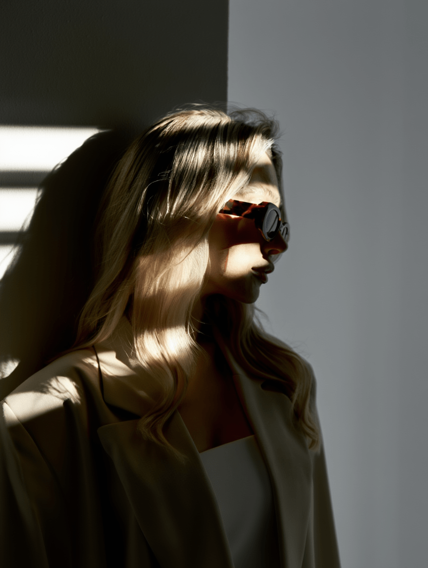 Women’s Slim Rectangular 90s-Inspired Sunglasses with Choc Tortoise Frame & Smoke Lenses