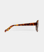 Women’s Rounded Aviator Sunglasses with Camo Stripe or Tortoise Frame & Toffee or Mocha Lenses