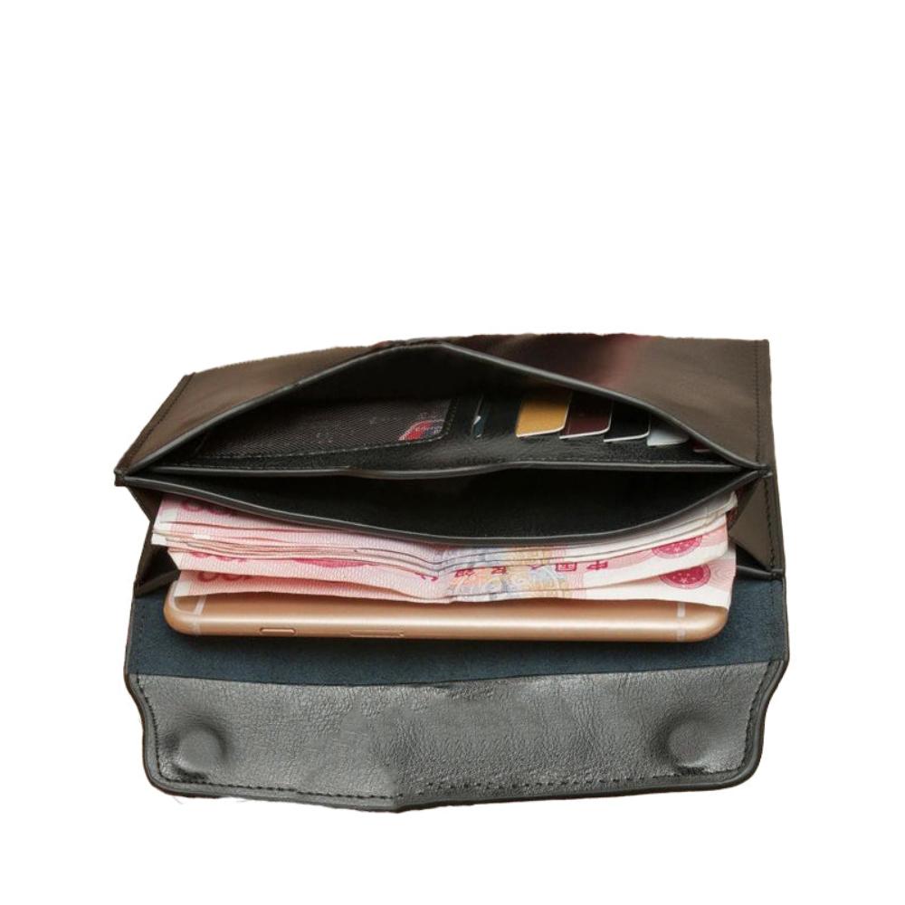 Classic Fold-Over Wallet with Magnetic Flap