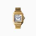 Gold Stainless Steel Rectangle-Face Quartz Watch — 27 mm