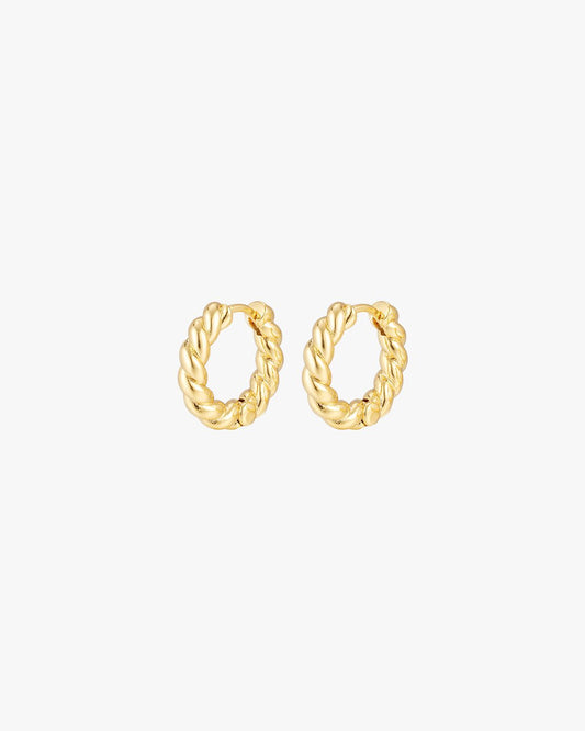 Gold Rope Twist Hoop Earrings – Chunky Lightweight Everyday Style