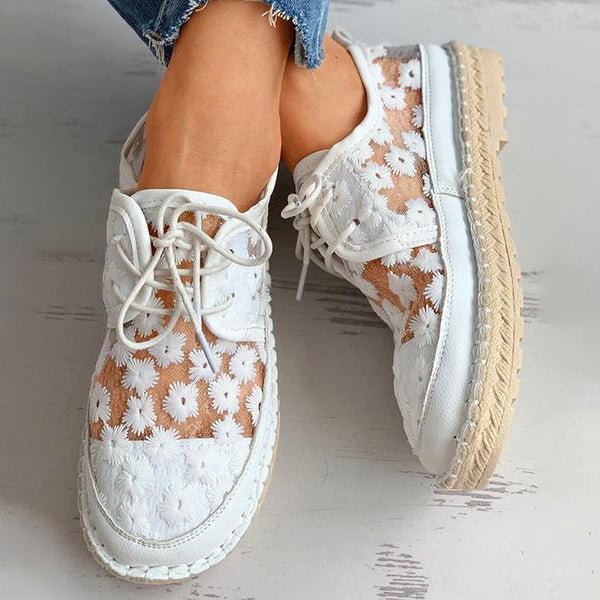 Lightweight Orthopedic Breathable Shoes with Floral design
