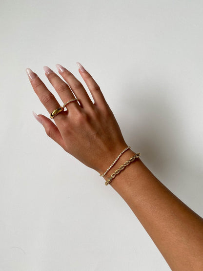 Gold Rope Chain Bracelet – 4mm Twist Design