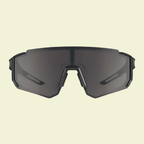 Sporty Sunglasses with Black Frame & Orange Mirrored Lens