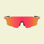Performance Shield Sunglasses with Black Frame & Silver Mirrored Lens