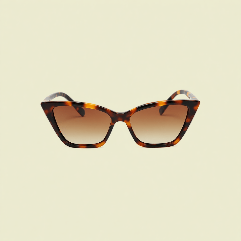Women’s Bold Rectangular Cat-Eye Sunglasses with Statement Frame