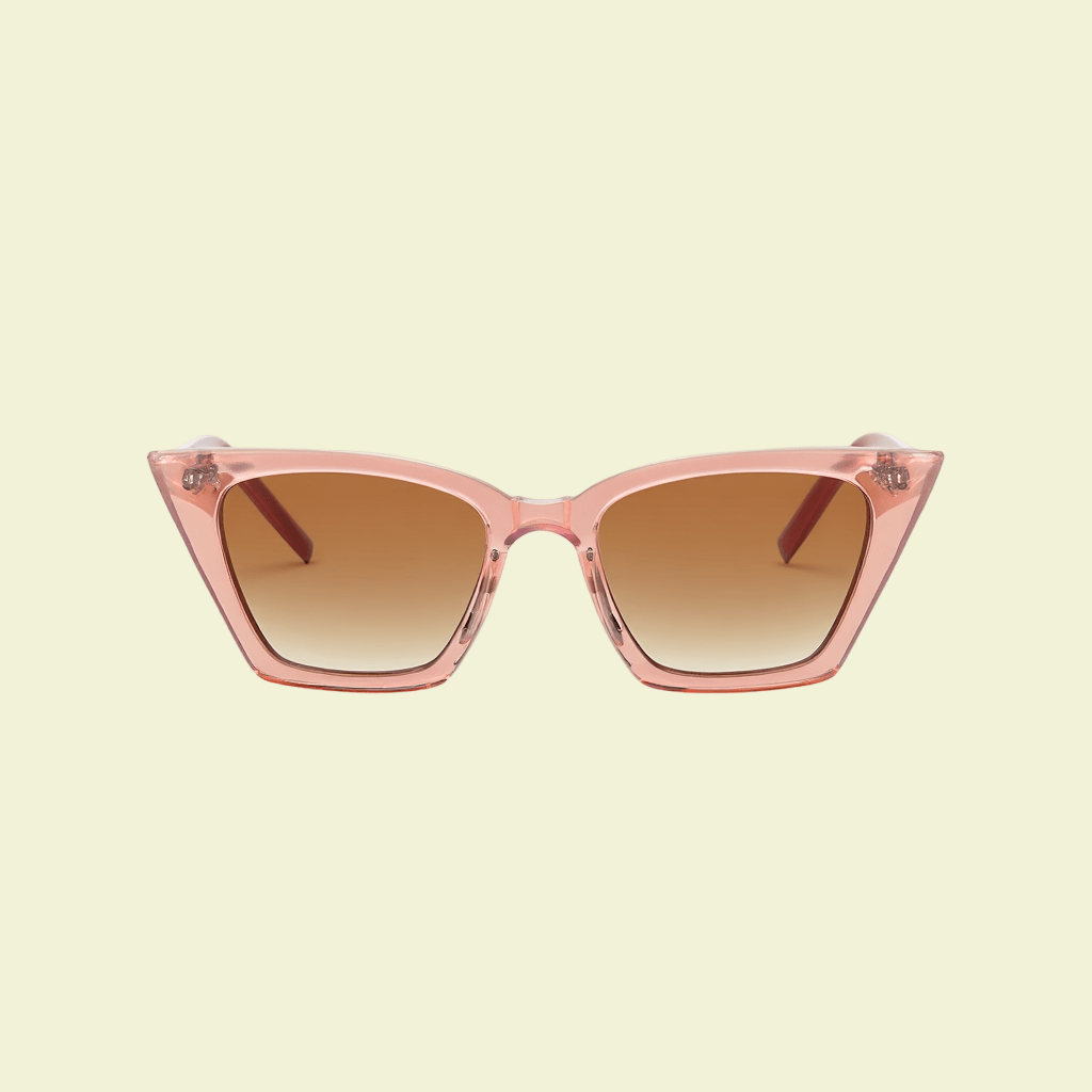 Women’s Bold Rectangular Cat-Eye Sunglasses with Statement Frame
