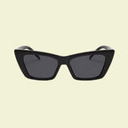 Women’s Bold Rectangular Cat-Eye Sunglasses with Statement Frame