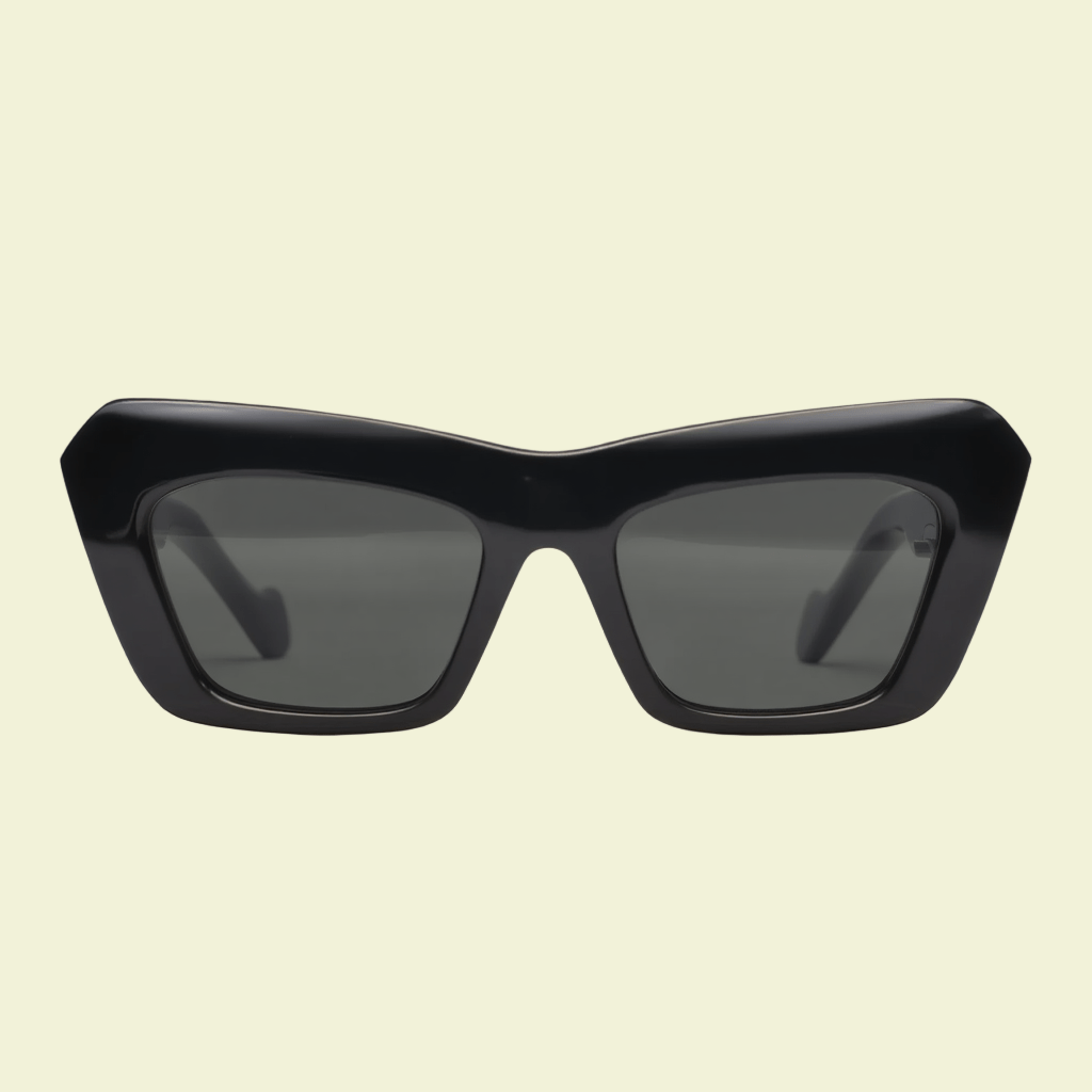 Women’s Sculpted Cat-Eye Sunglasses with Tortoiseshell Frame & Dark Lenses