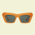 Women’s Sculpted Cat-Eye Sunglasses with Tortoiseshell Frame & Dark Lenses