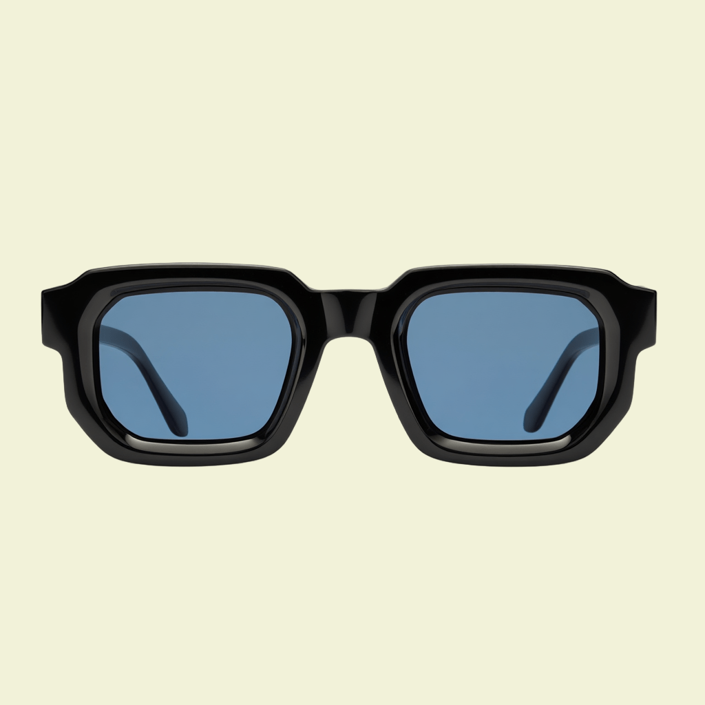 Women’s Minimalist Square Sunglasses with Dark Frame
