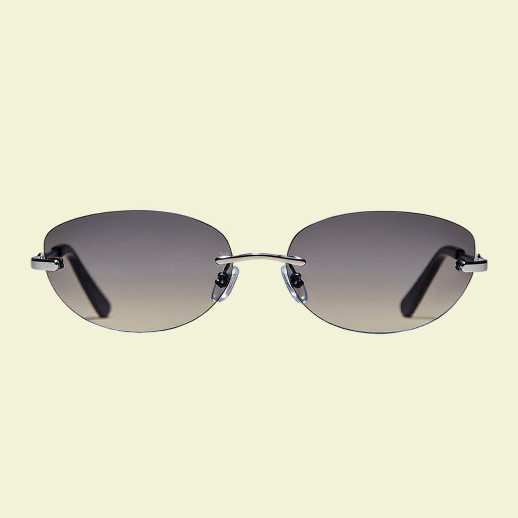 Women’s Angular Cat-Eye Sunglasses in Glossy Black