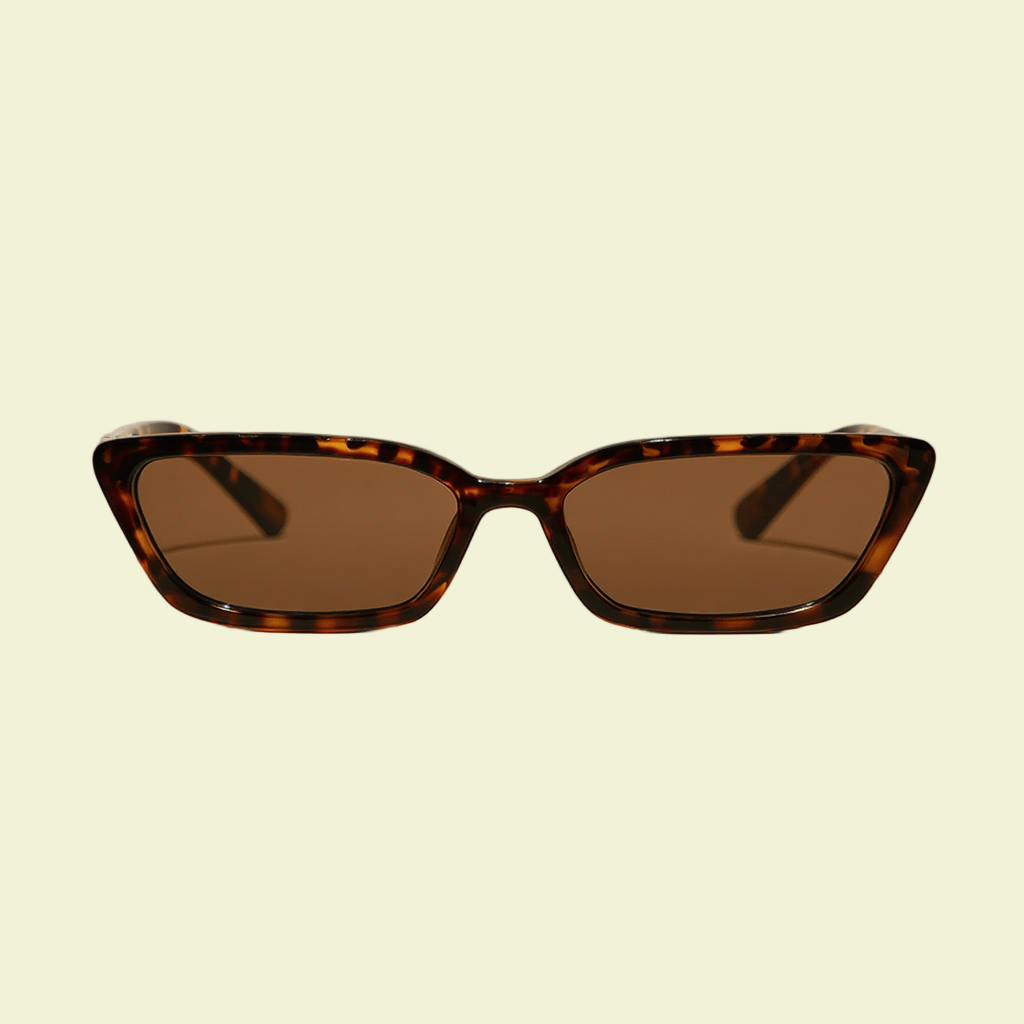 Women’s Ultra-Narrow Rectangular Sunglasses with Minimalist Frame