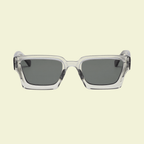 Women’s Square Sunglasses with Light Brown Transparent Frame
