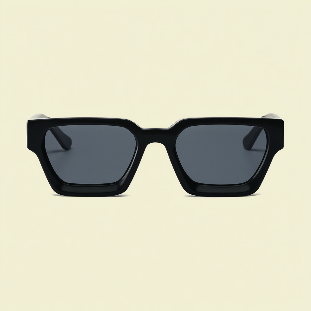 Women’s Square Sunglasses with Light Brown Transparent Frame