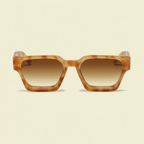 Women’s Square Sunglasses with Light Brown Transparent Frame