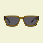 Women’s Square Sunglasses with Light Brown Transparent Frame