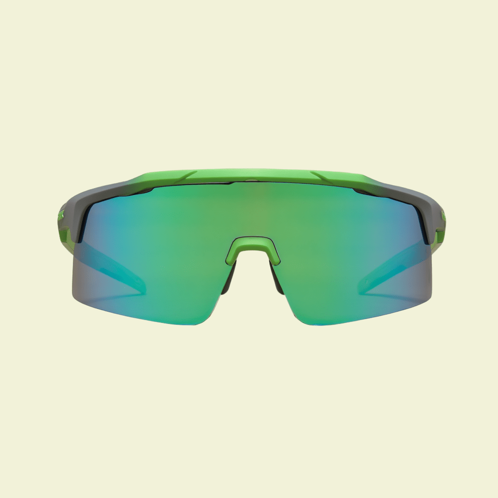 Performance Shield Sunglasses with Minimalist Frame & Pink Mirrored Lens