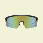 Performance Shield Sunglasses with Minimalist Frame & Pink Mirrored Lens