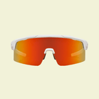 Performance Shield Sunglasses with Minimalist Frame & Pink Mirrored Lens